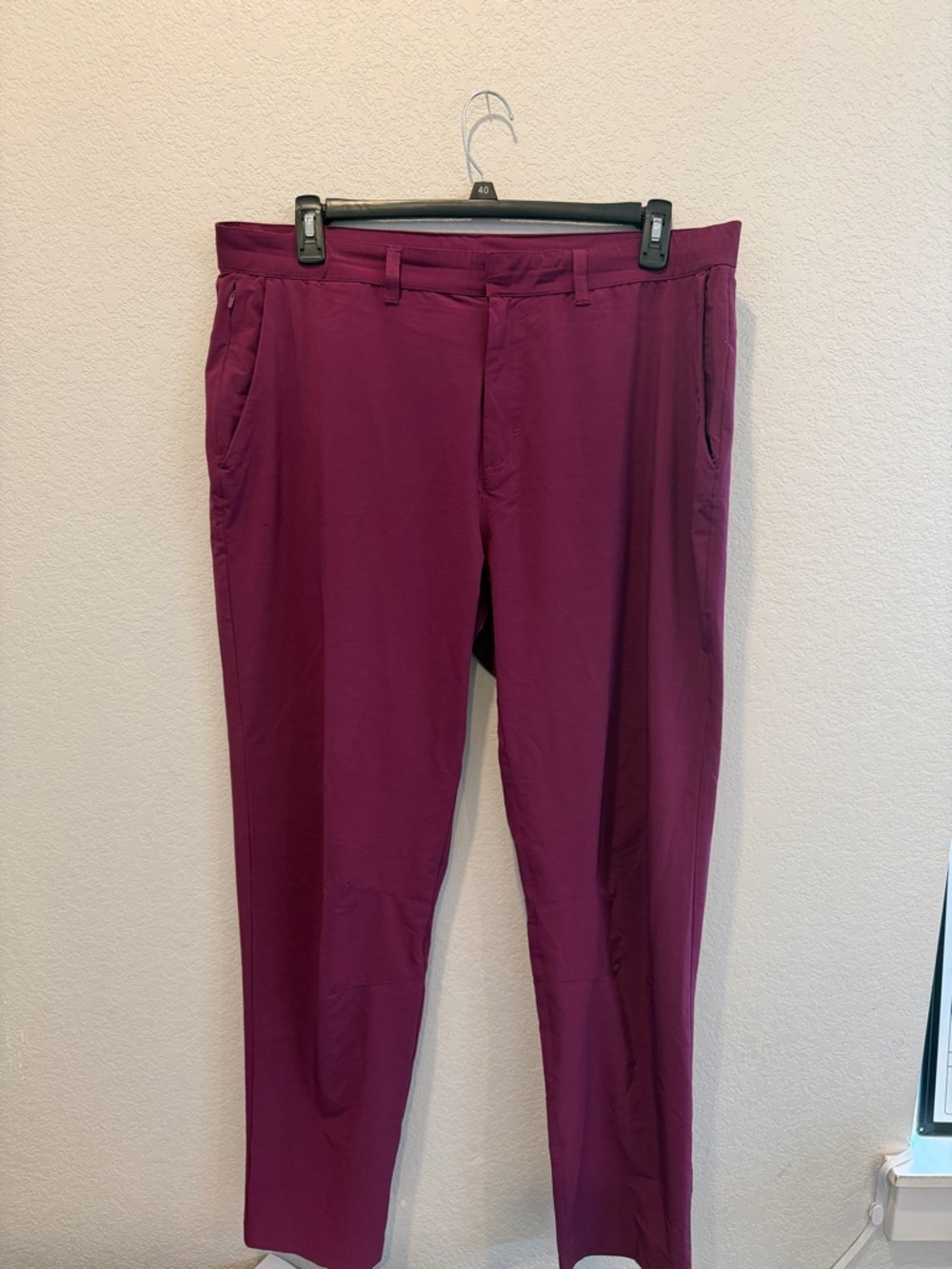 Fabletics Men's Chinos in Deep Berry